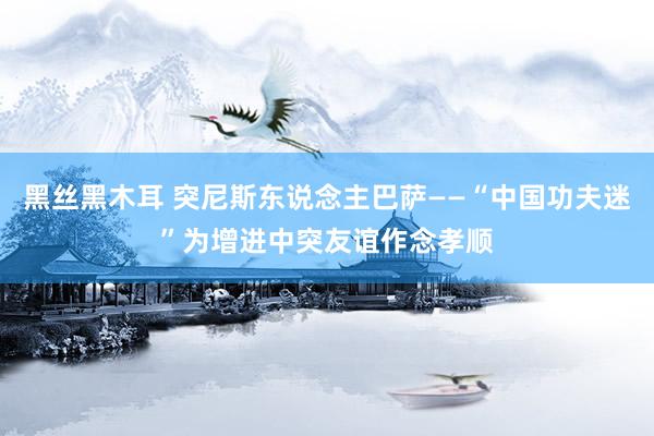 黑丝黑木耳 突尼斯东说念主巴萨——“中国功夫迷”为增进中突友谊作念孝顺