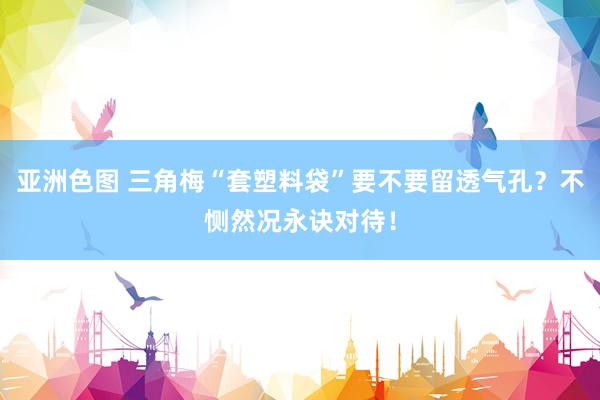亚洲色图 三角梅“套塑料袋”要不要留透气孔？不恻然况永诀对待！