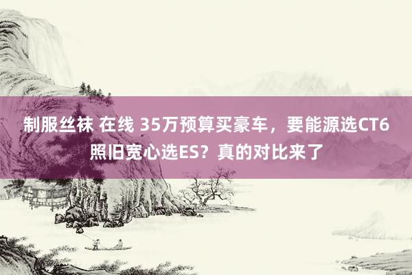 制服丝袜 在线 35万预算买豪车，要能源选CT6照旧宽心选ES？真的对比来了